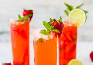 Strawberry & Lime Mocktail, summer recipe